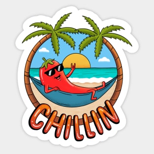 Chillin Vacation Sticker